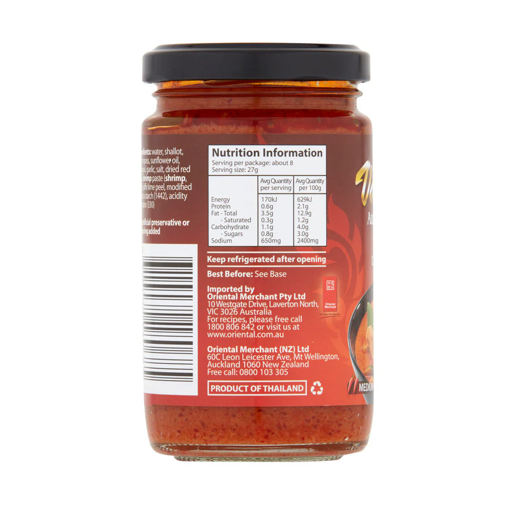 Valcom Authentic Thai Red Curry Paste 210g - Image 2