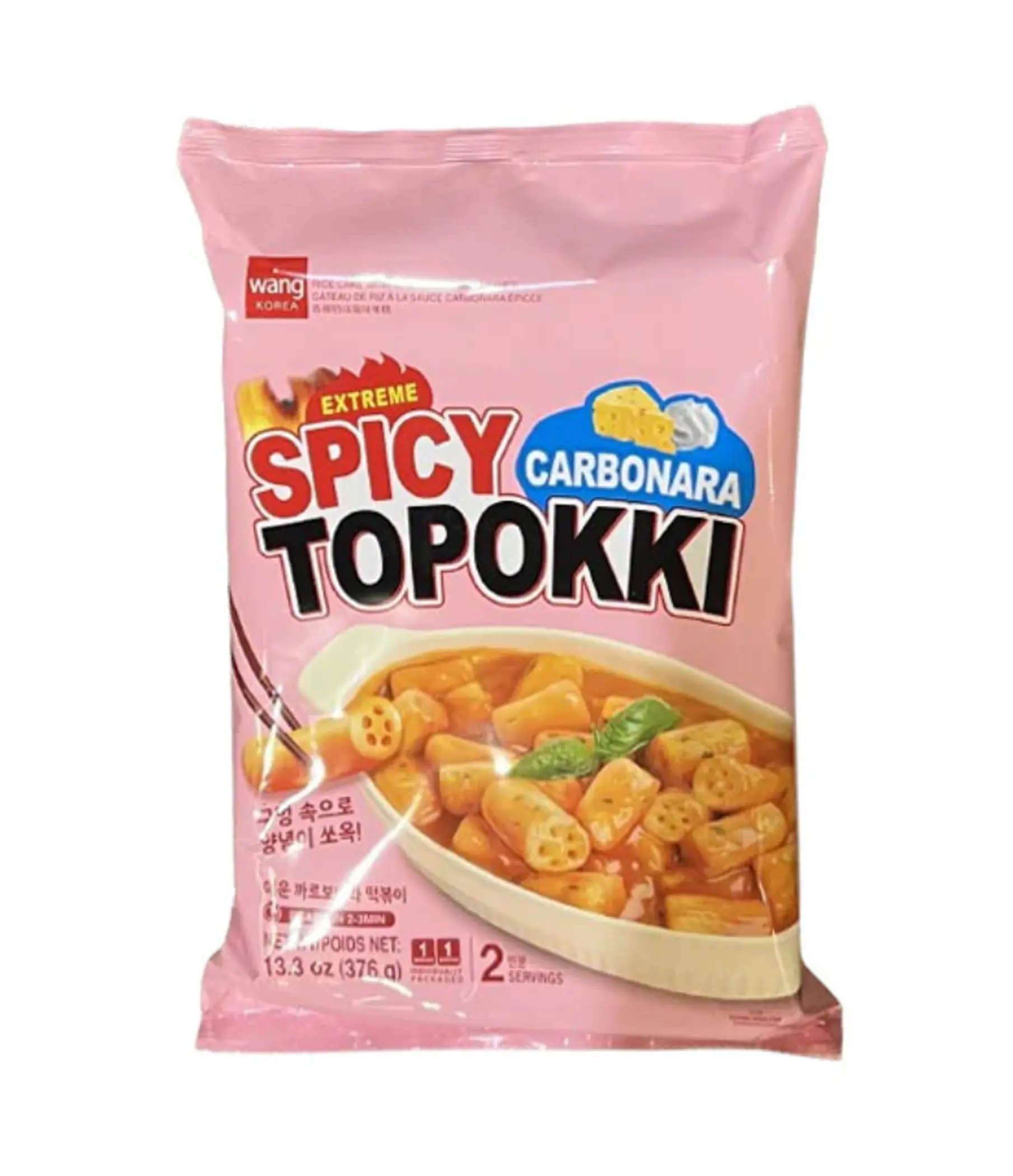 Wang Spicy Carbonara Flavour Topokki 376g