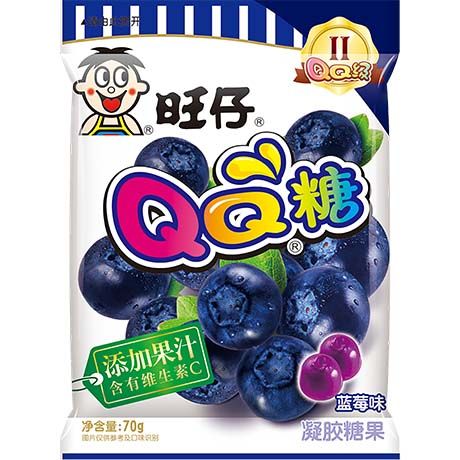 Want Want QQ Blueberry Flavour Gummies 70g (Best Before: 19-11-2026)