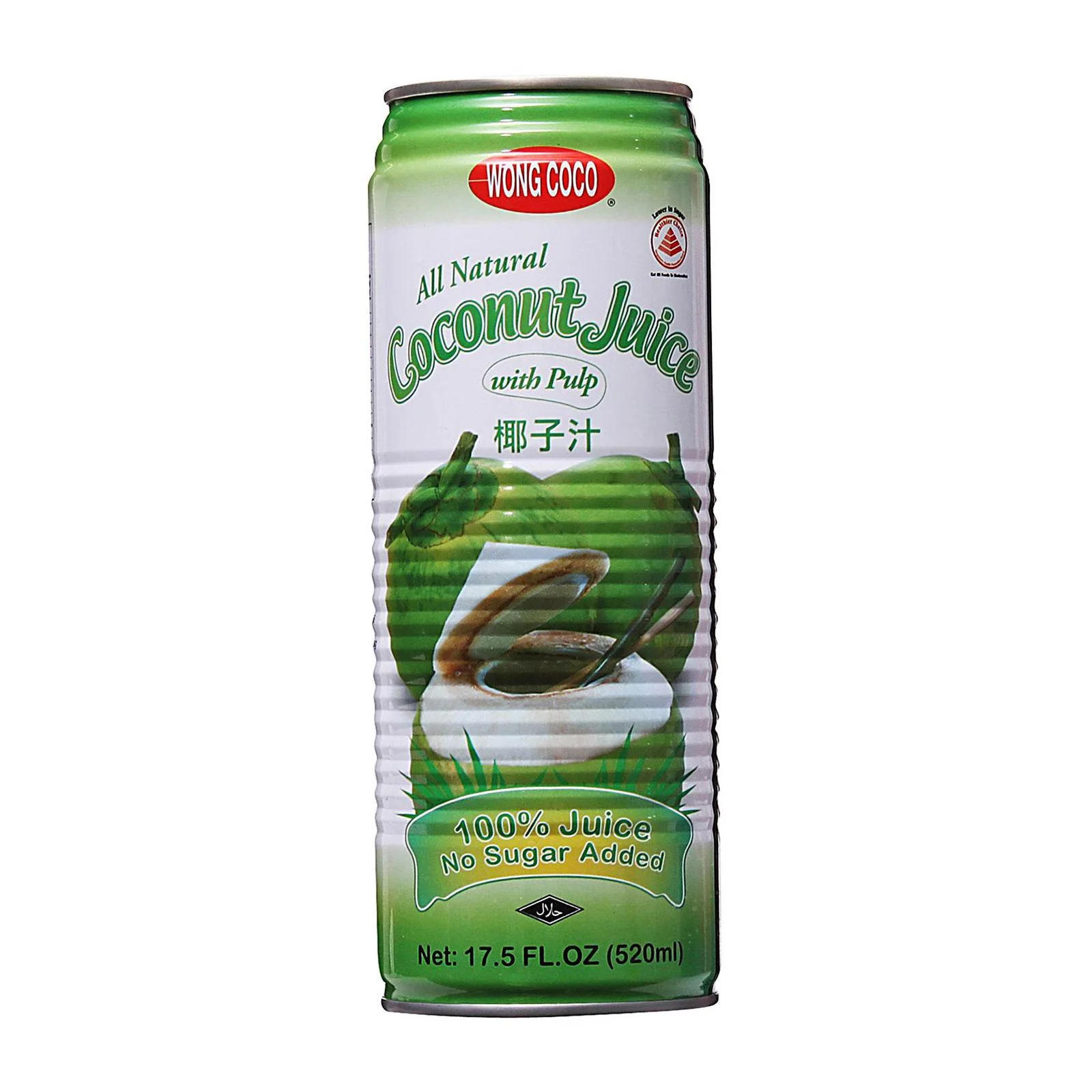 Wong Coco All Natural Coconut Juice With Pulp 520ml