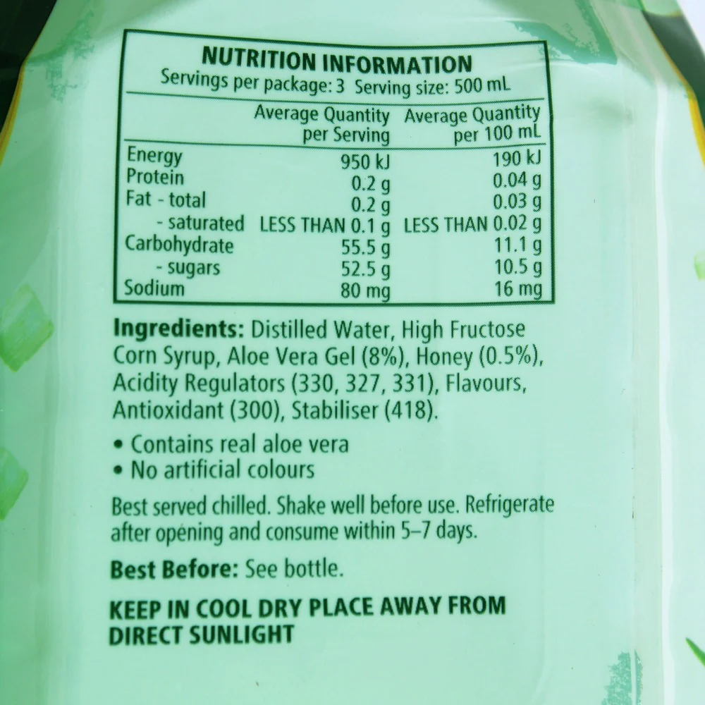 Yoosh Aloe Vera With A Hint Of Honey Drink 1.5L - Image 5